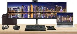 HP ProBook 450 G10 15.6" i7, 16GB RAM, 512GB SSD, Bundle with 2 x EliteDisplay E27 27" Monitors, Dual Stand, USB-C Dock, MK540 Wireless Keyboard and Mouse, Gel Pad, Webcam, Headphones, Bag