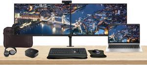 HP EliteBook 650 G10 Touchscreen 15.6" i7, 16GB RAM, 512GB SSD, Windows 11 Pro Notebook Bundle with 2 x EliteDisplay E27 27" Monitors, Dual Stand, USB-C Dock, Keyboard and Mouse, Webcam, Headphones