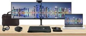 HP EliteBook 645 G10 14" Ryzen 7, 32GB RAM, 1TB SSD, Windows 11 Pro Notebook Bundle with 2 x EliteDisplay E24 24" Monitors, Dual Stand, USB-C Dock, Keyboard and Mouse, Webcam, Headphones, Bag
