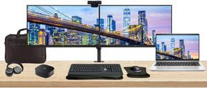 HP EliteBook 640 G10 14" i5, 16GB RAM, 256GB SSD, Windows 11 Pro Notebook Bundle with 2 x EliteDisplay E24 24" Monitors, Dual Stand, USB-C Dock, Keyboard and Mouse, Webcam, Headphones, Bag