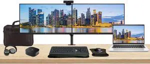 HP EliteBook 640 G10 Touchscreen 14" i7, 16GB RAM, 512GB SSD, Windows 11 Pro Notebook Bundle with 2 x EliteDisplay E24 24" Monitors, Dual Stand, USB-C Dock, Keyboard and Mouse, Webcam, Headphones, Bag