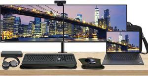 Lenovo E16 16" Ryzen 5, 8GB RAM, 256GB SSD, Notebook Bundle with 2 x ThinkVision T27i 27" Monitors, Dual Stand, USB-C Dock, MK540 Wireless Keyboard & Mouse, Gel Pad, Webcam, Headphones, Bag
