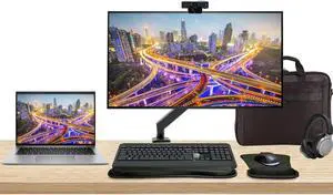 HP ZBook Firefly G10 Touchscreen 14" i7, 32GB RAM, 1TB SSD, Windows 11Pro, RTX A500, Z Display Z32k 32" 4K Monitor Bundle, Mount, MK540 Wireless Keyboard and Mouse, Webcam, Wireless Headphones, Bag