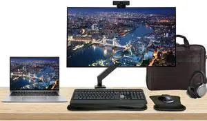 HP Notebook ZBook Firefly G10 Touchscreen 14" Ryzen 7 Pro, 32GB RAM, 512GB SSD, Windows 11Pro, Z Display Z32k 32" 4K Monitor Bundle, Mount, Keyboard and Mouse, Webcam, Wireless Headphones and Bag