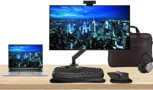 HP Notebook ZBook Firefly G10 14" Ryzen 7 Pro, 32GB RAM, 1TB SSD, Windows 11Pro, Z Display Z32k 32" 4K Monitor Bundle, Mount, Keyboard, Mouse, Webcam, Headphones and Bag