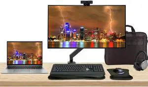 HP Notebook ZBook Firefly G10 16" i7, 32GB RAM, 1TB SSD, Windows 11 Pro, Z Display Z32k 32" 4K Monitor Bundle with Mount, MK540 Wireless Keyboard and Mouse, Webcam, Wireless Headphones and Bag