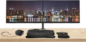 HP P24h G5 24 inch 1920 x 1080 FHD LCD Monitor, 2-Pack Bundle with HDMI, VGA, and Display Port, Speakers, Stand, MK670 Wireless Keyboard and Mouse, Wrist Pad, and USB-C Dock