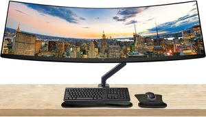 HP EliteDisplay E45c G5 45 inch 5120 x 1440 DQHD Curved Monitor, Bundle with Full Dock, Ethernet, HDMI, DisplayPort, USB-C, Speaker, MK270 Wireless Keyboard and Mouse, Gel Wrist Pad, and Stand