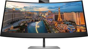 HP Z Display Z34c G3 34 inch Curved 2K WQHD 3440 x 1440 LED-Backlit LCD IPS Monitor, with HDMI, USB Hub, DisplayPort, USB-C, Ethernet, Camera, and Built-in Speaker
