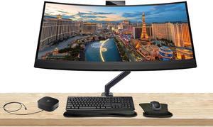 HP Z Display Z34c G3 34 inch Curved 2K WQHD 3440 x 1440 LED-Backlit LCD IPS Monitor with HDMI, USB Hub, DisplayPort, Camera, Built-in Speaker, Stand, MK270 Wireless Keyboard and Mouse, Gel Wrist Pad