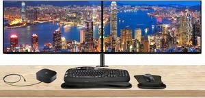 HP Z Display Z32k G3 32 inch 4K Ultra HD 3840 x 2160 LED-Backlit LCD IPS Monitor, 2-Pack Bundle with HDMI, USB Hub, DisplayPort, USB-C, Ethernet, Stand, MK550 Wireless Keyboard and Mouse, Wrist Pad