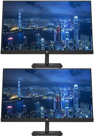 HP V27i G5 27 inch 1920 x 1080 LED Backlit Full HD LCD Monitor, 2-Pack Bundle with HDMI, VGA, and Display Port