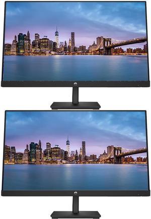 HP P24 G5 24 inch 1920 x 1080 Full HD Edge LED LCD Monitor, 2-Pack Bundle with HDMI, VGA, and Display Port