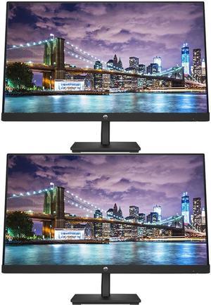 HP P27 G5 27 inch 1920 x 1080 Full HD Edge LED LCD Monitor, 2-Pack Bundle with HDMI, VGA, and Display Port