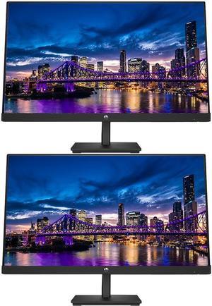 HP P32u G5 32 inch 2560 x 1440 QHD Edge LED LCD Monitor, 2-Pack Bundle with Built-in Speakers, HDMI, USB-C, USB Hub, and Display Port