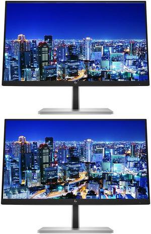 HP EliteDisplay E24q G5 24 inch Quad HD 2560 x 1440 LED-Backlit LCD IPS Monitor, 2-Pack Bundle with HDMI, USB Hub, and Display Port