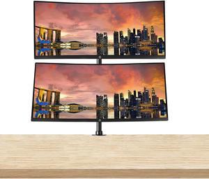 HP P34HC G4 Curved 34 inch 3440 x 1440 2K WQHD LCD Monitor, 2-Pack Bundle with Built-in Speakers, HDMI, USB-C, and DisplayPort, Desk Mount Monitor Stand