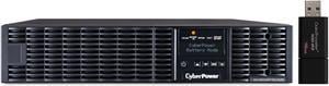 CyberPower PR2200RT2UN 2U Rack/Tower Smart App UPS System 2200VA/2200W, Intelligent LCD, RMCARD205, 8 x NEMA 5-20R Outlets, AVR, Remote Management, Bundle with 16GB USB Storage