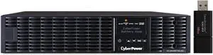 CyberPower OL2200RTXL2UN 2U Rack/Tower Smart App UPS System 2200VA/1800W Power Supply, Intelligent LCD, RMCARD205, 6 × NEMA 5-20R, 1 × L5-20R, AVR, Remote Management, Bundle with 16GB USB Storage