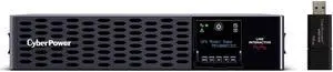 CyberPower PR1000RT2UC 2U Rack/Tower Smart App UPS System 1000VA/1000W Power Supply, Intelligent LCD, 8 x NEMA 5-15R Outlets, AVR, Remote Management, Bundle with 16GB USB Storage