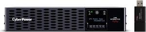 CyberPower PR2000RT2UC 2U Rack/Tower Smart App UPS System 2000VA/2000W Power Supply, Intelligent LCD, 8 x NEMA 5-20R Outlets, AVR, Remote Management, Bundle with 16GB USB Storage