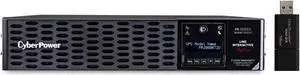 CyberPower OL3000RTXL2UN 2U Rack/Tower Smart App UPS System 3000VA/2700W Power Supply, Intelligent LCD, RMCARD205, 6 × NEMA 5-20R, 1 × L5-30R, AVR, Remote Management, Bundle with 16GB USB Storage