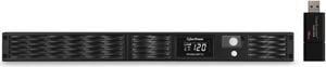 CyberPower PR1000LCDRT1U 1U Rack Smart App Sinewave UPS System 1000VA/800W Power Supply, Intelligent LCD, 7 x NEMA 5-15R Outlets, AVR, Remote Management, Bundle with 16GB USB Storage