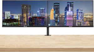 Asus VY249HF 24 inch 1920 x 1080 FHD 100Hz 1ms Backlit LED LCD Everyday Monitor, 2-Pack bundle with Adaptive-Sync, Eye Care Plus, Color Augmentation, HDMI, Desk Mount Dual Monitor Stand