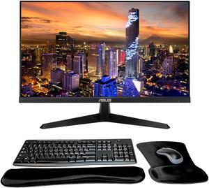 Asus VY249HF 24 inch 1920 x 1080 FHD 100Hz 1ms Backlit LED LCD Everyday Monitor, with Adaptive-Sync, Eye Care Plus, Color Augmentation, HDMI, MK270 Wireless Keyboard and Mouse, Gel Mouse and Wrist Pad