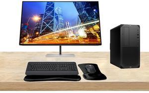 HP Workstation Bundle Z2 G9 Tower i7, 16GB RAM, 512GB SSD, Windows 11 Pro, UHD Graphics 770, Series 7 Pro 732pk 32-inch 4K Ultra HD Monitor, T2U Plus WiFi, MK650 Wireless Keyboard & Mouse, Gel Pad