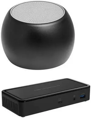 Belkin Thunderbolt 3 Dock Plus 60W, Dual 4K Support, DisplayPort, USB-C and USB Hub Bundled With Bluetooth Boost U Speaker with Built-in Mic, 5 Hour Playback, Mac & Surface Compatible