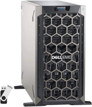 Dell PowerEdge T340 Tower Server Bundle with 16GB USB Flash Drive, Intel Xeon E-2124,16GB DDR4, 4TB SSD, RAID