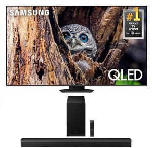 Samsung QN85Q80DDFXZA 85 Inch QLED 4K Smart TV with Dolby Atmos and OTS Lite with a Samsung HW-B750F B Series Soundbar 5.1 Ch and Subwoofer (2025)