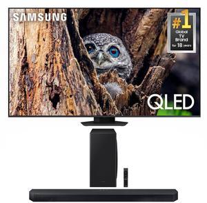 Samsung QN85Q80DDFXZA 85 Inch QLED 4K Smart TV with Dolby Atmos and OTS Lite with a Samsung HW-QS730D 3.1.2ch Soundbar with True Dolby Atmos Sound (2025)