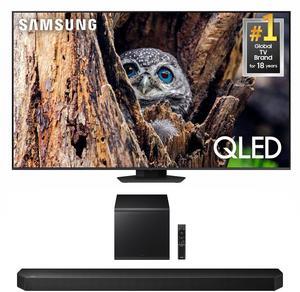 Samsung QN85Q80DDFXZA 85 Inch QLED 4K Smart TV with Dolby Atmos and OTS Lite with a Samsung HW-Q800F Q Series Soundbar 5.1.2 Ch Subwoofer (2025)