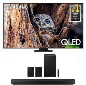Samsung QN85Q80DDFXZA 85 Inch QLED 4K Smart TV with Dolby Atmos and OTS Lite with a Samsung HW-Q990D 11.1.4ch Soundbar with True Dolby Atmos Sound (2025)