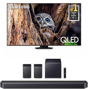 Samsung QN85Q80DDFXZA 85 Inch QLED 4K Smart TV with Dolby Atmos and OTS Lite with a Samsung HW-Q990F Q Series Soundbar 11.1.4 Ch Subwoofer with Rear Speakers (2025)