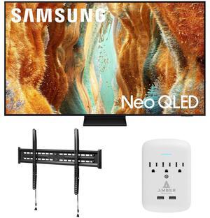 Samsung QN85QN70FAFXZA 85 Inch Neo QLED 4K Smart TV with a Walts FIXED-MOUNT-43-90 TV Mount for 43"-98" TVs and Amber Protection 3-OUTLET-SURGE Surge Protector (2025)