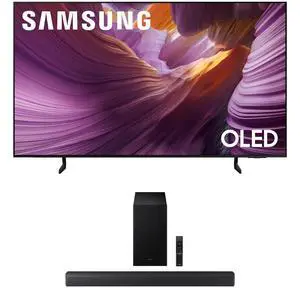 Samsung QN77S85FAEXZA 77 Inch OLED HDR 4K Smart TV with a Samsung HW-B630F B-Series Soundbar 3.1 Ch and Subwoofer with Dolby Audio (2025)