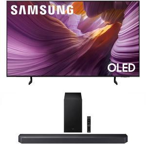 Samsung QN65S85FAFXZA 65 Inch OLED HDR 4K Smart TV with a Samsung HW-Q600F Q Series Soundbar 3.1.2 Ch Sound and Subwoofer (2025)
