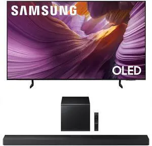 Samsung QN83S85FAEXZA 83 Inch OLED HDR 4K Smart TV with a Samsung HW-QS700F 3.1.2 Ch Dolby Atmos Soundbar and Subwoofer (2025)