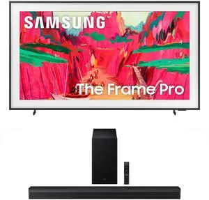 Samsung QN75LS03FWFXZA 75 Inch The Frame Wireless 4K Neo QLED TV with a Samsung HW-B750F B Series Soundbar 5.1 Ch and Subwoofer (2025)