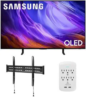 Samsung QN48S85HAEXZA 48" 4K OLED Smart TV with Dolby Atmos with a Walts TV FIXED-MOUNT-43-90 TV Mount for 43"-98" Compatible TVs and an Amber Protection 6-OUTLET-SURGE Surge Protector (2026) Samsung QN48S85HAEXZA 48" 4K OLED Smart TV with Dolby Atmos with a Walts TV FIXED-MOUNT-43-90 TV Mount for 43"-98" Compatible TVs and an Amber Protection 6-OUTLET-SURGE Surge Protector (2026)