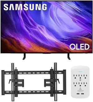 Samsung QN55S85HAEXZA 55" 4K OLED Smart TV with Dolby Atmos with a Walts TV TILT-EXTENSION-37-90 Tilt Mount for 37"-90" Compatible TVs and an Amber Protection 6-OUTLET-SURGE Surge Protector (2026) Samsung QN55S85HAEXZA 55" 4K OLED Smart TV with Dolby Atmos with a Walts TV TILT-EXTENSION-37-90 Tilt Mount for 37"-90" Compatible TVs and an Amber Protection 6-OUTLET-SURGE Surge Protector (2026)