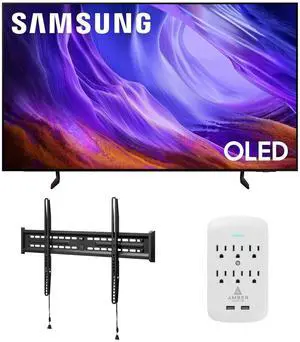 Samsung QN65S85HAEXZA 65" 4K OLED Smart TV with Dolby Atmos with a Walts TV FIXED-MOUNT-43-90 TV Mount for 43"-98" Compatible TVs and an Amber Protection 6-OUTLET-SURGE Surge Protector (2026) Samsung QN65S85HAEXZA 65" 4K OLED Smart TV with Dolby Atmos with a Walts TV FIXED-MOUNT-43-90 TV Mount for 43"-98" Compatible TVs and an Amber Protection 6-OUTLET-SURGE Surge Protector (2026)