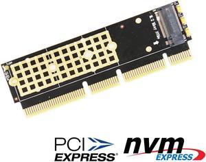 M.2 NGFF NVMe SSD to PCI-E 3.0 X4 X8 X16 Adapter M2 NGFF Key M PCI Express Extender Card Heat Sink Radiator for 1U 2U Servers PC