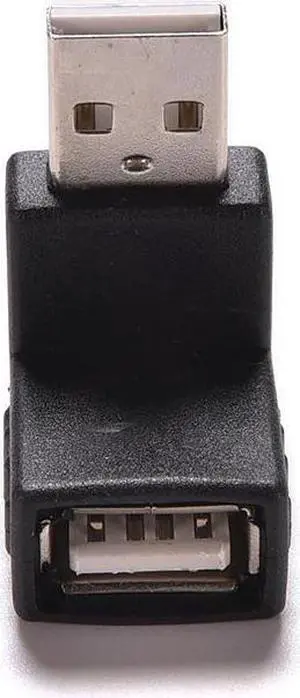 New 1Pcs Up Right Angle USB 2.0 Adapter Angle 90 Degree USB 2.0 A Male Female Adapter Connecter For Laptop PC