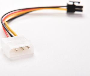 Adapter PC Video Card Connector  Converter Cord 1Pcs 17cm 4 Pin Molex IDE To 6 Pin PCI-E Graphic Card Power Supply