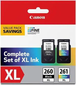 Canon PG-260XL Black & CL-261XL Color Ink Cartridge Value Pack for PIXMA TS5320