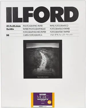 Ilford Multigrade V RC Deluxe Satin Black & White Photo Paper, 11x14", 50 Sheets